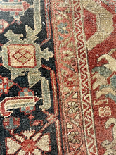 Load image into Gallery viewer, Antique 8x 12 Serapi Heriz Hand knotted wool rug as is - Vintage AnthropologyVintage Anthropology