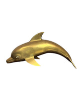 Load image into Gallery viewer, Vintage Brass Dolphin Statue - Vintage AnthropologyVintage Anthropology