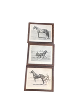 Load image into Gallery viewer, Lot of Three Antique Equestrian Horse Racing Prints ￼