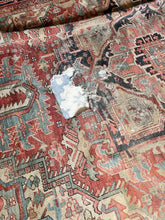 Load image into Gallery viewer, Antique 8x 12 Serapi Heriz Hand knotted wool rug as is - Vintage AnthropologyVintage Anthropology