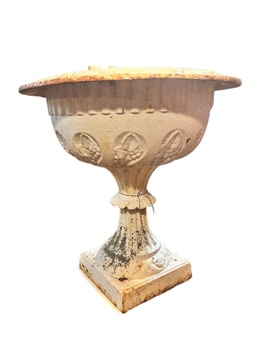Antique Victorian Cast Iron Garden Urn #2 - Vintage AnthropologyVintage Anthropology