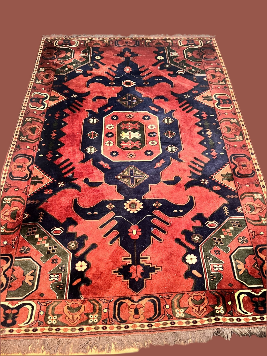 Vintage Hand Woven Persian Tribal Rug