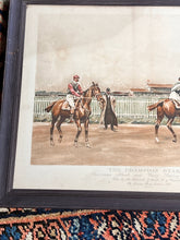 Load image into Gallery viewer, W.S Allen Vanderbilt Hunting Sporting Print The Champion Stakes - Vintage AnthropologyVintage Anthropology