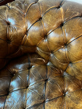 Load image into Gallery viewer, Antique Victorian 1880s Chesterfield Leather Sofa