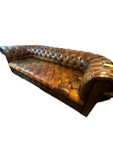 Load image into Gallery viewer, Antique Victorian 1880s Chesterfield Leather Sofa