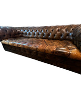 Load image into Gallery viewer, Antique Victorian 1880s Chesterfield Leather Sofa