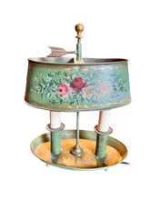 Load image into Gallery viewer, Antique French Tole Painted Bouillotte Mottahedeh Lamp