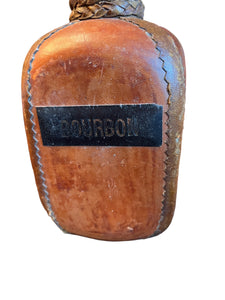 Antique Leather wrapped burboun Decanter Bottle