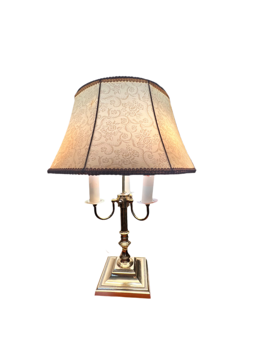 Vintage French Style Bouillotte Brass Lamp