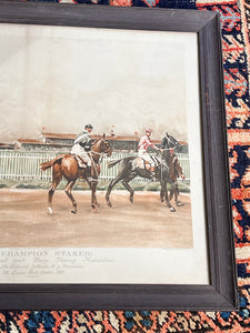 W.S Allen Vanderbilt Hunting Sporting Print The Champion Stakes - Vintage AnthropologyVintage Anthropology