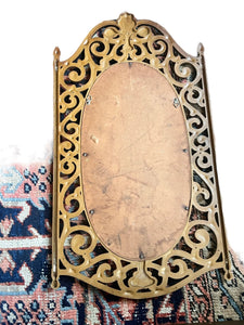 Vintage Gold Framed Wall Mirror with Shelf - Vintage AnthropologyVintage Anthropology