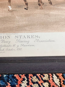 W.S Allen Vanderbilt Hunting Sporting Print The Champion Stakes - Vintage AnthropologyVintage Anthropology