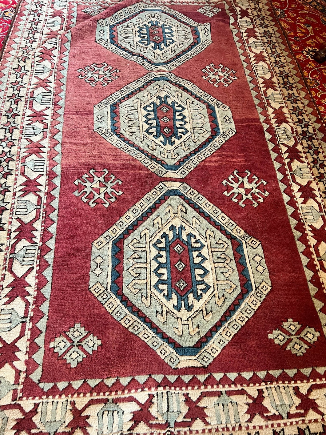 Vintage Wool Hand Knotted Persian Rug - Vintage AnthropologyVintage Anthropology