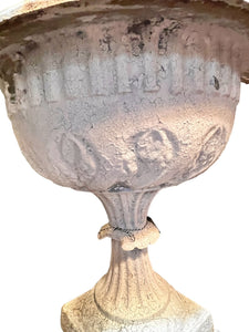 Antique Victorian Cast Iron Garden Urn #1 - Vintage AnthropologyVintage Anthropology