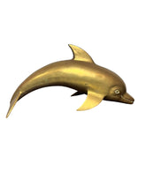Load image into Gallery viewer, Vintage Brass Dolphin Statue - Vintage AnthropologyVintage Anthropology