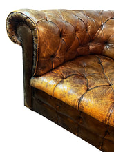 Load image into Gallery viewer, Antique Victorian 1880s Chesterfield Leather Sofa