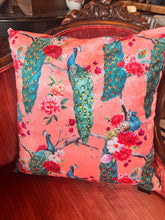 Load image into Gallery viewer, Velveteen Peacock Down Pillow by Vintage Anthropology - Vintage AnthropologyVintage Anthropology