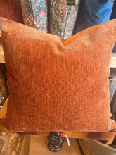 Load image into Gallery viewer, Rust chenille Down Pillow by Vintage Anthropology - Vintage AnthropologyVintage Anthropology