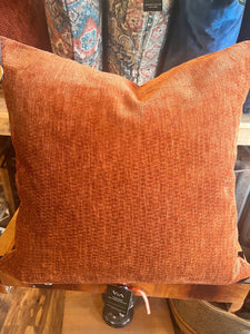 Rust chenille Down Pillow by Vintage Anthropology - Vintage AnthropologyVintage Anthropology