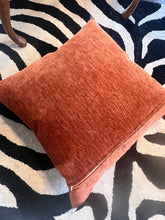 Load image into Gallery viewer, Rust chenille Down Pillow by Vintage Anthropology - Vintage AnthropologyVintage Anthropology