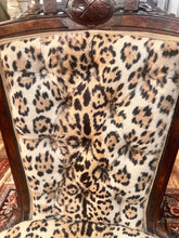 Load image into Gallery viewer, Antique Victorian Eastlake Leopard Print Chair - Vintage AnthropologyVintage Anthropology