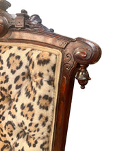 Load image into Gallery viewer, Antique Victorian Eastlake Leopard Print Chair - Vintage AnthropologyVintage Anthropology