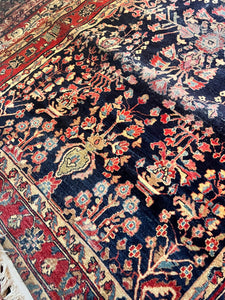 Antique Mohajeran Sarouk Oriental Carpet Area Rug - Vintage AnthropologyVintage Anthropology