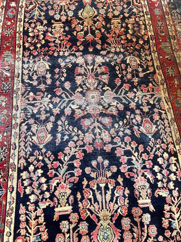 Antique Mohajeran Sarouk Oriental Carpet Area Rug - Vintage AnthropologyVintage Anthropology