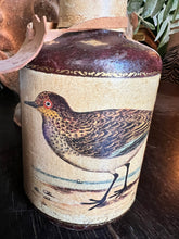 Load image into Gallery viewer, Antique Leather wrapped Bird Decanter Bottle - Vintage AnthropologyVintage Anthropology