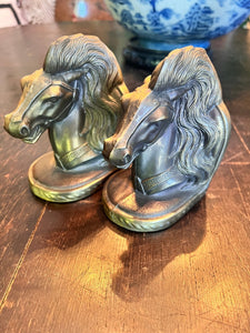 Vintage Metal Horse Equestrian Bookends - Vintage AnthropologyVintage Anthropology