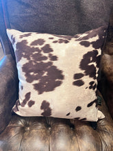 Load image into Gallery viewer, Faux CowHide Down Pillow by Vintage Anthropology - Vintage AnthropologyVintage Anthropology