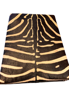 Genuine Zebra Hide Cocktail Ottoman