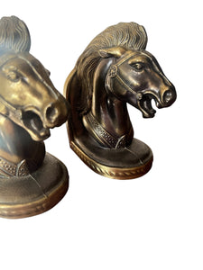 Vintage Metal Horse Equestrian Bookends