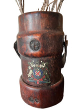 Load image into Gallery viewer, Antique English Leather Cordite Canister - Vintage AnthropologyVintage Anthropology