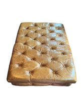 Load image into Gallery viewer, Restoration hardware, Cambridge Chesterfield, Leather Tufted, cocktail ottoman - Vintage AnthropologyVintage Anthropology