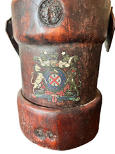 Load image into Gallery viewer, Antique English Leather Cordite Canister - Vintage AnthropologyVintage Anthropology