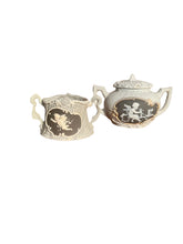 Load image into Gallery viewer, Antique bisque French sugar bowl and spooner - Vintage AnthropologyVintage Anthropology